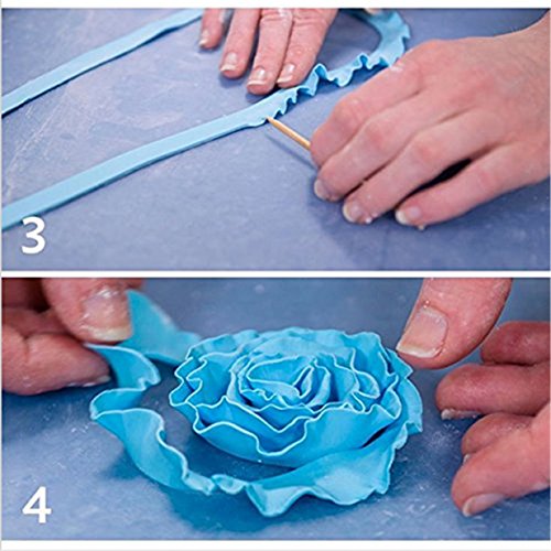 Lalang Dekorieren Werkzeuge Fondant-Band-Cutter-Kuchen Mold, Kuchendekoration Streifen Prägung Räder - 6