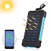 Produktbild Mibote 10000 mAh USB Ports Solar Ladegerät Solar Power Bank mit LED-Statusanzeige und LED Taschenlampe IP65 Wasserdicht Solarenergie Stossfest und Staubdicht
