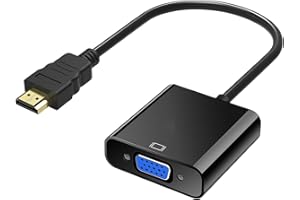 INF Adattatore da HDMI a VGA con porta audio da 3,5 mm Convertitore da HDMI a VGA Convertitore di segnale 1080p Full HD