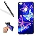 Produktbild Huawei P8 Lite 2017 TPU Silikon Hülle,Huawei P8 Lite 2017 Protective Case Cover,Leeook Elegant Retro Schön Pretty Blau Rosa Schmetterling Muster Entwurf Ultra Dünn Weiche Handyhülle Schale Etui Protective Bumper Schutz Handy hülle Perfekte Passform Rückdeckel Shell Flexibel Gel Bumper für Huawei P8 Lite 2017 + 1 x Schwarz Eingabestift-Blue Pink Butterfly