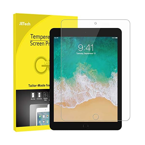 JETech Protector Pantalla iPad Pro 12,9 Pulgadas (2015/2017 Modelo, 1ª / 2ª Generación), Vidrio Templado