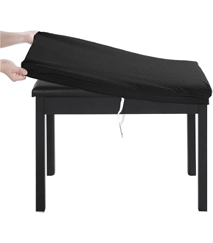 Produktbild von Veemoon Piano Hocker Bezug Aus Weichem Rutschfest Faltenresistent