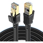 Joyzzz CAT8 Ethernet Kablosu, Y&uuml;ksek Hızlı ve Dayanıklı CAT8 LAN Ağ Kablosu 40Gbps,Y&uuml;ksek Hızlı ve Dayanıklı CAT8, 2000Mhz,Si