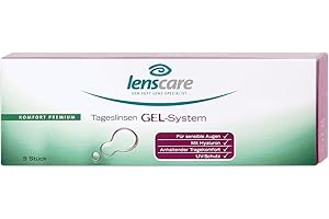LENSCARE GEL-System Tageslinsen, 5 Stück/BC 8.6 mm/DIA 14.2 mm / -1.00 Dioptrien