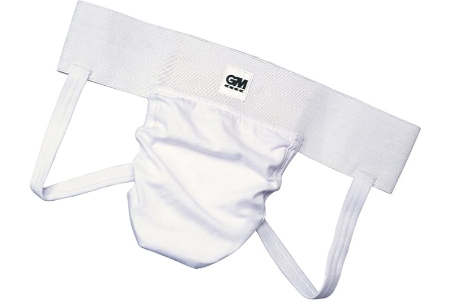 Gunn & Moore GM Cricket Athletic Support, Special Blend Stretch Cotton With Elastic Waist For Comfort Fit, Integral Pouch For Abdominal Guard