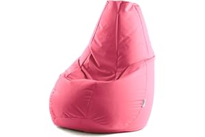 Avalon - Pouf Poltrona Sacco Bambini Jive, Puffo per Sedersi Ergonomico, Pouf a Sacco in Tessuto Antistrappo e Impermeabile, Comoda Poltrona Sacco Moderna, Made in Italy(68x68x107cm-Rosa)