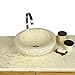 Produktbild WOHNFREUDEN Marmor Waschbecken Bascom Rowfish 40 cm  Naturstein Waschschale Handwaschbecken rund poliert für Bad Gäste WC  inkl. techn. Zeichnung  schnell & versandkostenfrei 