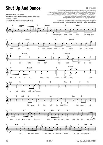 Top charts gold 6 2 playback cds das spiel und singbuch fur klavier keyboard gitarre oder gesang