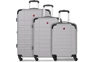 WENGER Koffer-Set 3-teilig für Damen und Herren | Reise-Trolleys 51 x 30 x 75 cm aus hochwertigem, stoßfestem ABS Material | Erweiterbar & Teleskopgriff| Amplar Evo Serie
