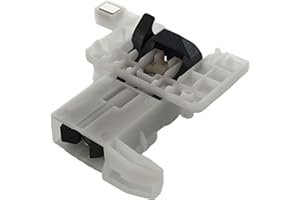 NaschLager Türschloss 10006917 für Geschirrspüler kompatibel mit Bosch Siemens mechanische Türverriegelung Türriegel mit Magnet und Feder Türverschluss Verriegelungseinheit weißes Gehäuse Ersatzteil