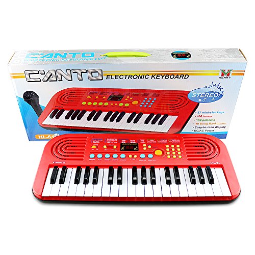 Shayson Kids Piano 37 Key Non-toxic Environmental Protection Multi-function Electronic Keyboard Piano Play Piano Organ with Microphone Educational Toy for toddlers Kids Children Red reviews Shayson Kids Piano 37 Key Non-toxic Environmental Protection Multi-function Electronic Keyboard Piano Play Piano Organ with Microphone Educational Toy for toddlers Kids Children Red