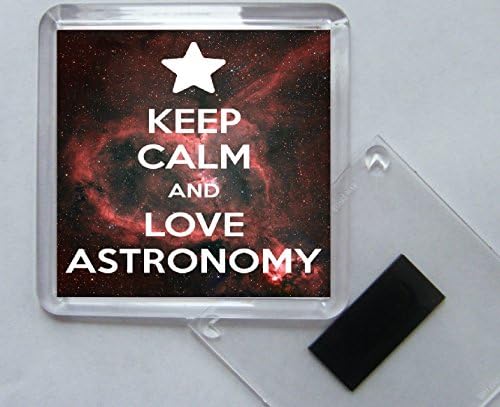 Keep Calm and Love Astronomy - Square Acrylic Fridge Magnet