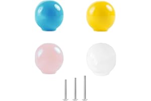 ShipeeKin 4x Perillas de cajón Tiradores pequeños para cómodas de niños pequeños, Mini tiradores de cerámica para muebles, coloridos tiradores de gabinete 23mm