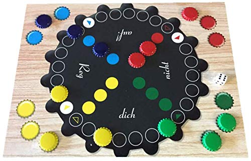 Preisvergleich Produktbild Spielbrett Reg Dich Nicht Auf für Bierkastentische Bierkastenaufsatz mit Öffnung Bierkiste Bier Würfelspiele Trinkspiel (Reg Dich Nicht Auf)
