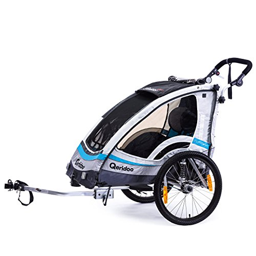 Qeridoo Sportrex 1 Deluxe (inkl. Sitzpolster) Kinder-Fahrradanhänger für 1 Kind (mit einstellbarer Federung) - 2