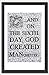 Produktbild On the 6th Day God Created Manchester Short Street 2017 Poster Black Frame 60x91.5cm White