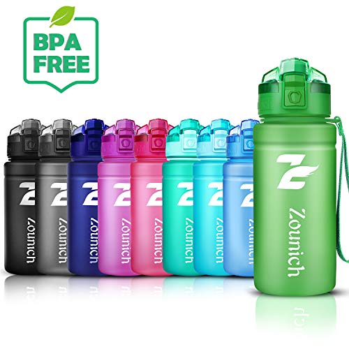Borraccia Sportiva BPA Free Tritan Plastic ZOUNICH-500ml/17oz, 700ml/24oz, 1000ml/32oz, 1200ml/40oz-Bottiglia da Palestra Riutilizzabile Ideale da Corsa, Ciclismo, Scuola, Viaggi e Altro