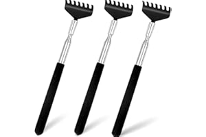 ‎HAUSHALTO 3er Rückenkratzer Set - Stabil & ausziehbar mit breiter Kratzfläche für effektive Linderung von Juckreiz - Massagegerät & Rückenkrauler