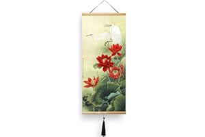 EAPEY Japanese Hanging Scrolls Japanese Scroll Wall Art Japanese Wall Art Chinese Wall Hanging Decor Living Room