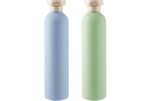 Molain Quetschflaschen, 2 Stück Auslaufsicher Squeeze Reise Container, 260ml nachfüllbare Kunststoff-Reisebehälter Leere Flaschen Portable Reiseflaschen für Shampoo Cremes Lotion Spülung (blau+grün)