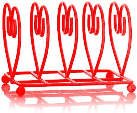 Deluxe Heart Shape Breakfast Table Toast Rack (14 x 11 x 11cm) (Red)