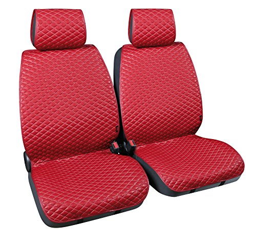 Lampa54538 cover-tech Pair Front Car Seat Covers Faux Leather