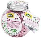 Das Fädelset enthält 160 Würfeln aus Holz in der Farbe rosa, ideal für kleine Mädchen ab 4 Jahre, die gerne ihren eigenen Schmuck basteln wollen