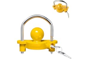 VONLUX Anhängerschloss, Anhänger Schloss mit 2 Schlüssel für Anhängerkupplung, Diebstahlsicherung Kupplungsschloss Anhänger Abschleppsperre für Kupplungs-Einlass von 1-7/8 & 2 & 2-5/16 Zoll