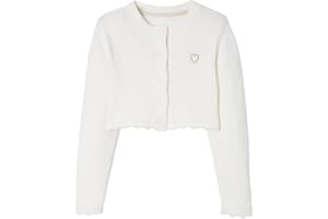 VERTBAUDET Gilet boléro Fille en Maille Pointelle