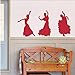 Produktbild Latin Ballroom Dance Folk Abnehmbare Wandaufkleber Wohnzimmer Kreative Wohnkultur Kunstwandbild Tapete Polyvinyl 60X105 Cm