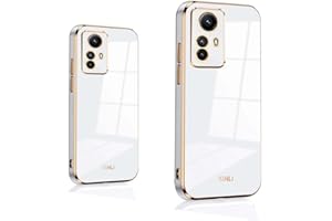GOKEN Funda para Xiaomi Redmi Note 12S 4G, Silicona TPU Galvanoplastia de Phnom Penh Protección Carcasa, Bumper Caso Case Cover con Shock- Absorción, Blanco