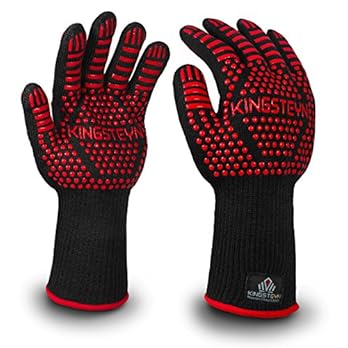 Kingsteyn N1 Grillhandschuhe Hitzebestndig Bis 500c 1 Paar 35cm Extra Lange Ofenhandschuhe En407 Beglaubigte Backhandschuhe Mit Gecko Effekt