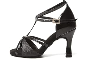 SWDZM Scarpe da Ballo Latino Americano Donna in Raso Standard Sala da Ballo Professionali Scarpe da Ballo Model 809