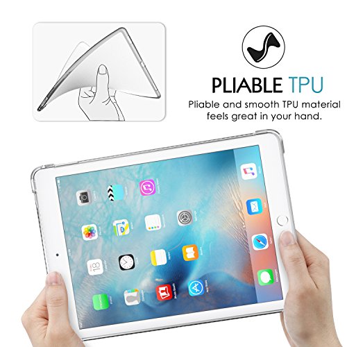 MoKo Hülle für iPad Pro 9.7 – Soft Flexible TPU Kristall Klar Schale Schutzhülle Stoßdämpfung Crystal Case Cover Durchsichtig für Apple iPad Pro 9.7 Zoll 2016 Modell Tablet, Transparent - 4