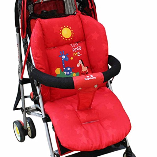 Oyedens Thick Baby Infant Stroller Seat Pushchair Cushion Cotton Mat (Red)