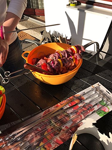 10-er Set Grillspieße 50cm, Schaschlikspieße, Шампура, Schampura, Spieß, Edelstahl - 5