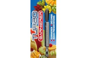 TURBO PRODUKTE Couteau à découper les fruits en acier inoxydable - Outil de garniture, coupe-kiwi Coupeur de fruits et légumes - lave-vaisselle - 3en1