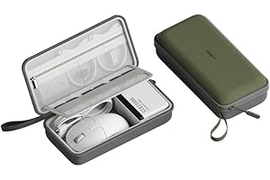 Hagibis Organizzatore elettronico Borsa da Viaggio Organizer Cavi Borsa Portatile Impermeabile Borsa Borsa per Cavi Caricatore Power Bank Scheda SD Mouse USB Flash Disk, verde, m, Tessuto Oxford 900D,