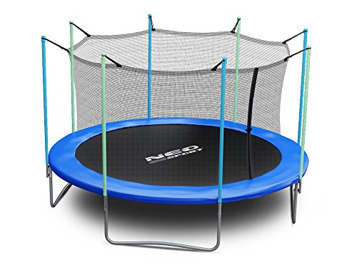 Trampolin 366 cm 12ft mit Sicherheitsnetz Innennetz und Einstiegsleiter Neo-Sport PRO Gartentrampolin - 4