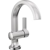 Delta Musluk Albion Tek Delikli Banyo Bataryası, Krom Tek Kolu Banyo Bataryası, Banyo Lavabo Bataryası, Metal Push Pop-Up Dre