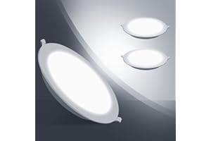 Aigostar - Slim Downlight LED Techo， 15W Equiv a 140W. 1200LM， 6500K， CRI> 80， 230V. Ojos de Buey LED para Techo. No Requiere Transformador. Pack 2 uds focos empotrables led