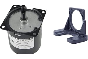 CHANCS 60KTYZ Motoriduttore sincrono AC 220-240V 1.2r/min CW/CCW con riduttore 1PC Supporto a sede fissa per il montaggio del riduttore Bracke Torsione 100Kgf.cm