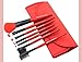 Low-cost sales makeup tools 7pcs Both portable makeup brush set, Soft hair brand RED makeup brushes professiona