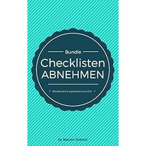 BUNDLE | Checklisten Abnehmen [Einkaufslisten, Speiseplan, Sport Tracker, Gewichtstabelle, Food Tracker, Ziele definieren & erreichen]