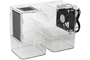 FIRETIDE Limpiador de semillas para pájaros, máquina aventadora de limpieza de granos, alimentación para pájaros, separador de cáscaras sopladas con 2 graneros independientes, ventilador de velocidad ajustable