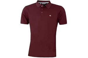 Calvin Klein Mens 2025 Campus 3 Button Ribbed Collar Golf Polo Shirt
