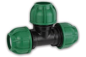 MOGADEE Raccordo tubo da 25 mm, raccordi per tubi di raccordo, chiusura per tubo di posa, tecnologia di collegamento semplice e veloce, montaggio senza attrezzi (pezzo a T, 25 mm)