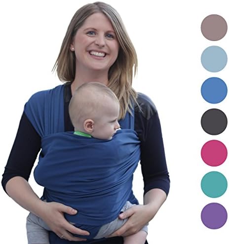 Baby Wrap Sling 2018 | For Newborn, Toddler | High Quality Premium | Designed by BabyChamp in Berlin &amp; London UK (navy blue)
