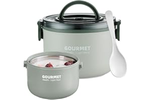 FGJCJ Termica Lunch Box Mantenere il Cibo Caldo, 1 L Thermos Alimenti Caldi in Acciaio Inox, Contenitore Alimentare Contenitore Termico, per il Cibo, Tazza di Cereali, Pasti con un Cucchiaio