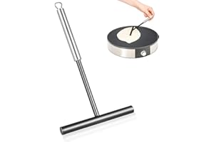 AGHOER Crepes Verteiler, T- Form Teigverteiler, Edelstahl Crepes Dough Spreader, für Crepeteig oder Palatschinken